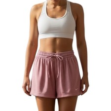 NIKE S Pink Dri Fit Mesh Shorts Waist Tie R 42