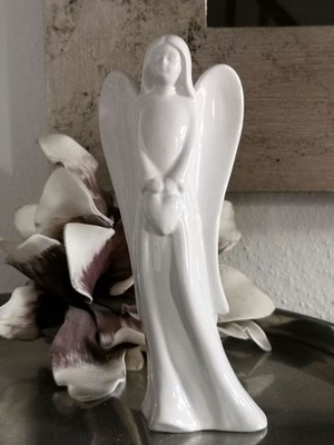 Keramik Engel mit Herz * 22 cm * Deko * NEUWERTIG * Dekoration