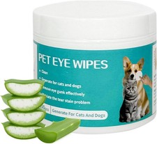 100 - pcs Pet Eye Wipes 200pcs Dogs  Cats  Tear Stain Remover Grooming Pads
