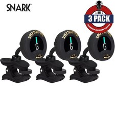 3-PACK Snark ST-8 Super Tight Rechargeable Chromatic Clip On Tuner Black