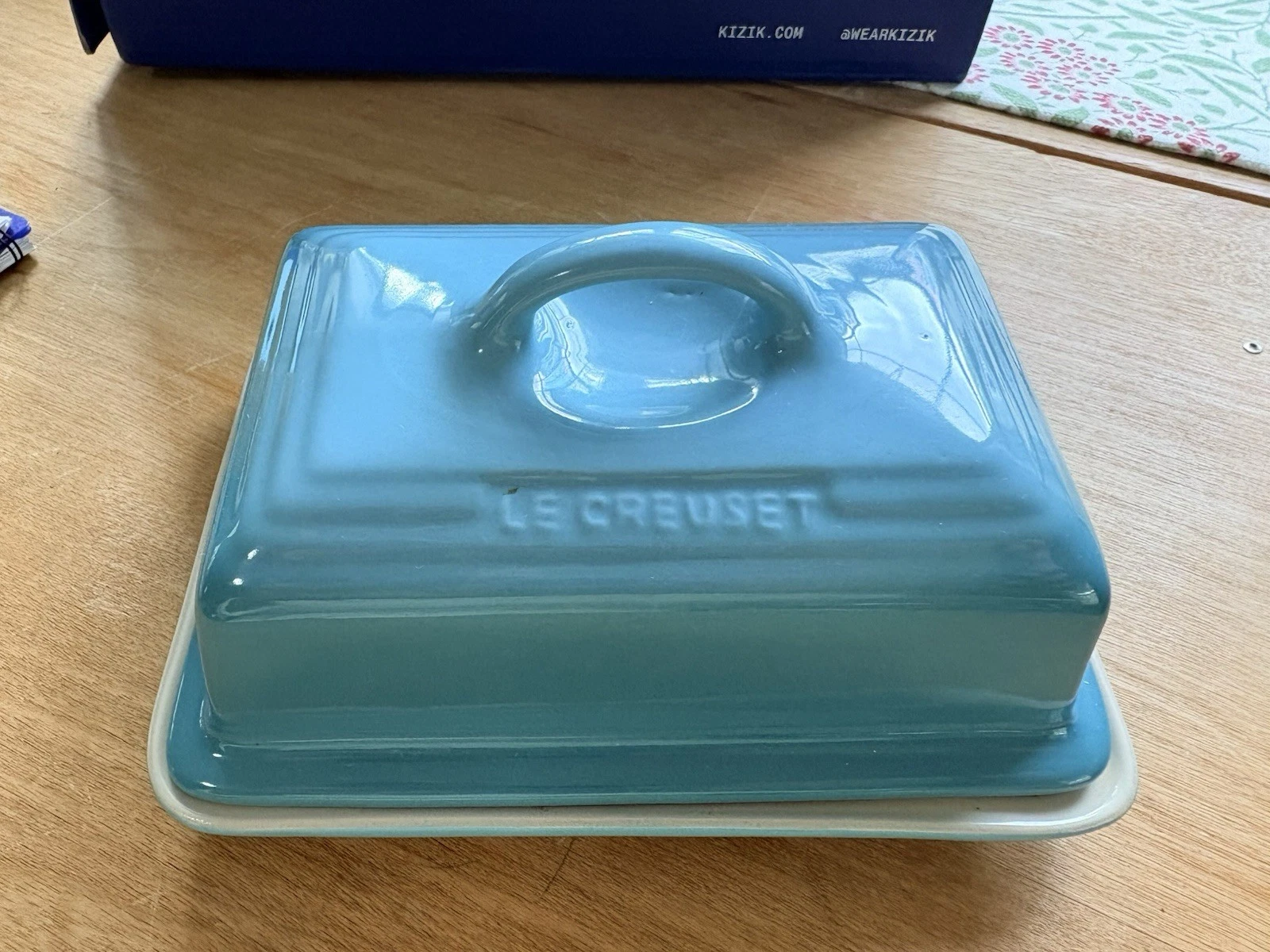 Le Creuset Covered Butter Dish Marseille Enamel European Stoneware Heritage New