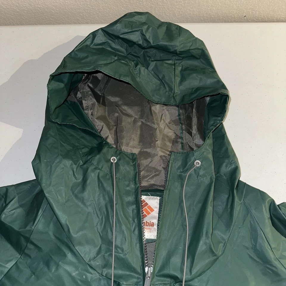 Vintage Columbia Wading Fly Fishing Jacket Hooded Waterproof PVC Sz XXL - Image 3 of 4