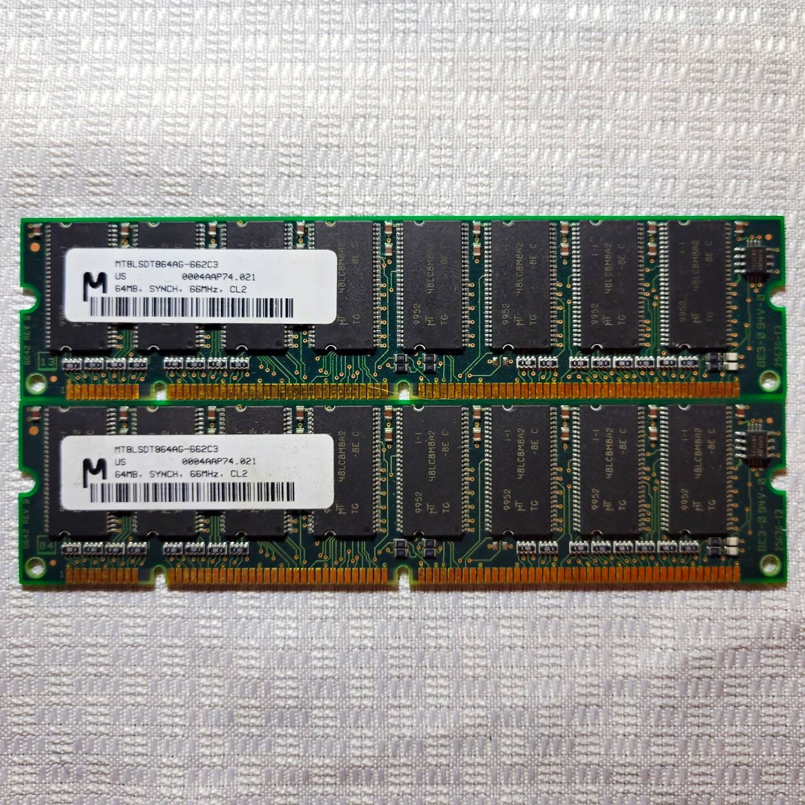 Micron Computer RAM 64 MB Capacity per Module 1 Modules for sale