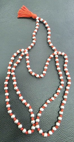 Rosario Mercurio Parad Mala 6MM 108+1 Perline Preghiera Japa Siddha Para Mala per Jaap - Foto 5 di 6