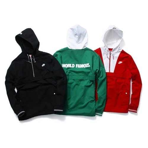 Pull demi fermeture éclair Supreme x Nike SB World Famous rouge XL