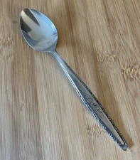 Stylecraft SYF2 Japan Stainless Black SINGLE ROSE Teaspoon 6 3/8"