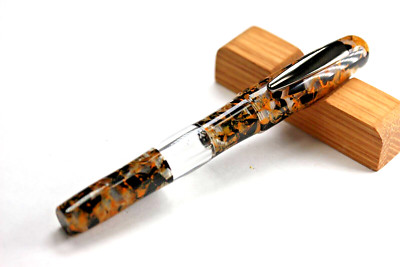 YOOKERS GAIA REFILLABLE  FIBER TIP PEN ORANGE/BLACK RESIN 0.8 TIP