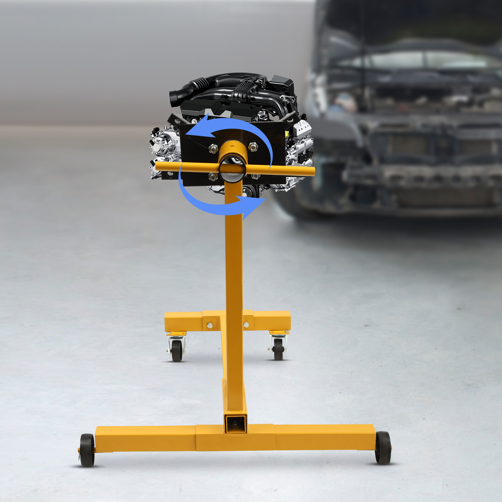 1000 LBS Folding Engine Stand Vehicle Engine Block Stand 360 Degree Head