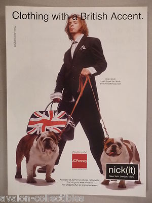 Nick (It) Clothing PRINT AD - 2005 ~~ Colin Smith, Mr. North, bulldog