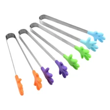 4 Pcs Fruit Tongs Mini Kitchen Gadgets Stainless Steel Kitchenware