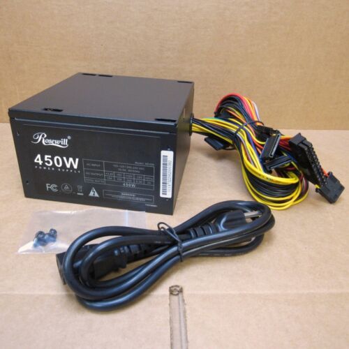 New Rosewill 450W (Non-Modular) Power Supply...Pulled From New Computer Case - Picture 1 of 4