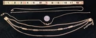 Vintage Costume Jewelry 3X Monet Necklace Gold-Tone Herringbone & Multi-Strand