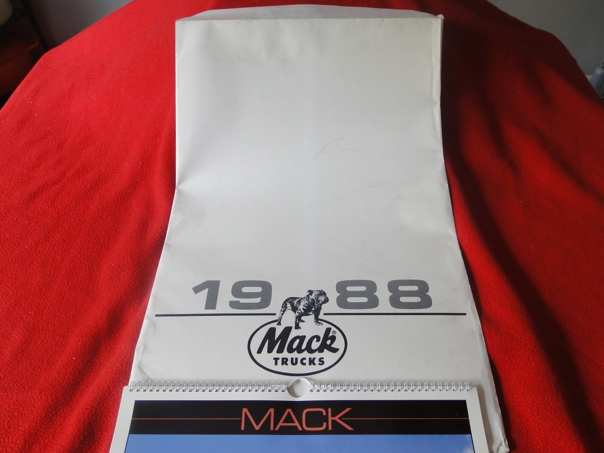 Vintage 1988 Mack Truck Calendar w Envelope 21.5 inches x 13