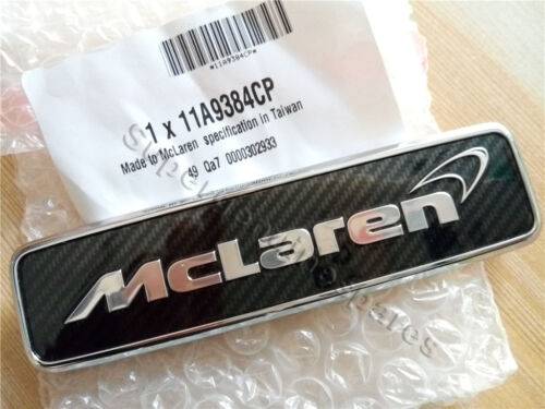 Insignia emblema capó delantero de fibra de carbono original McLaren 650S 570S 11A9384CP nueva (1 pieza) - Imagen 4 de 5