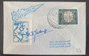 1960 Germany Rocket Flight Mail Cover To Amsterdam Netherlands Signed Label