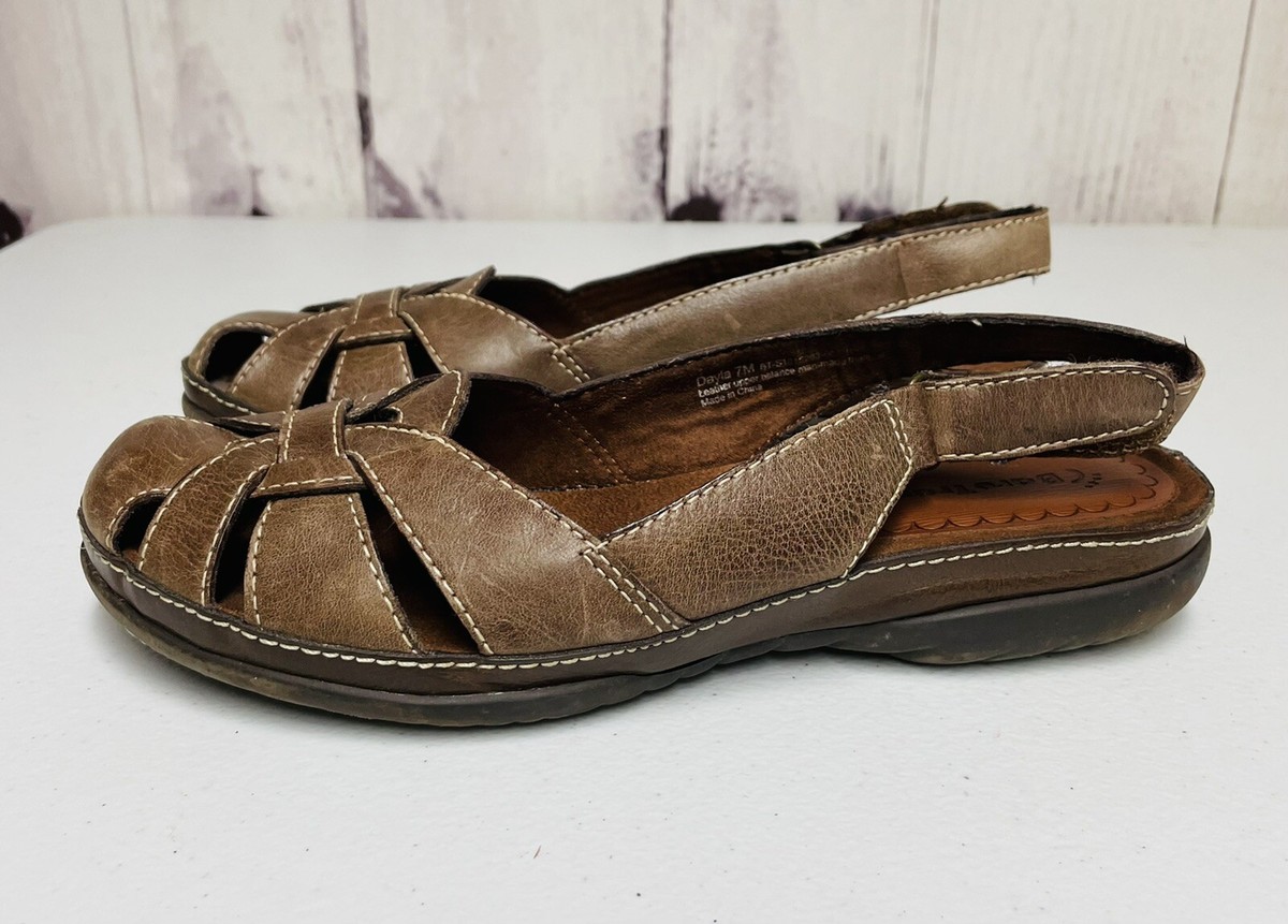 Bear Traps Size 7 M Dayla Brush Brown Strap Back Sandal Shoes | eBay