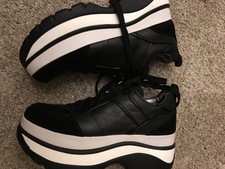 felicia leather platform trainer