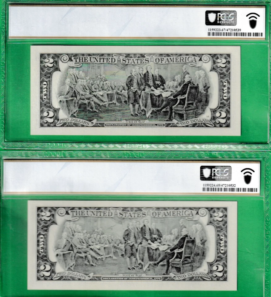 MATCHING Serial Numbers  $2 Federal Reserve Notes 2013-1346 - Image 2 of 2