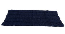 47x17 Super Soft Shag Navy Blue Chenille Bath Rug Non-Slip Washable