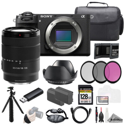 Sony a6700 + 18-135mm f/3.5-5.6 OSS Lens 128GB + Ext Bat+ 3 PC Filter- Kit