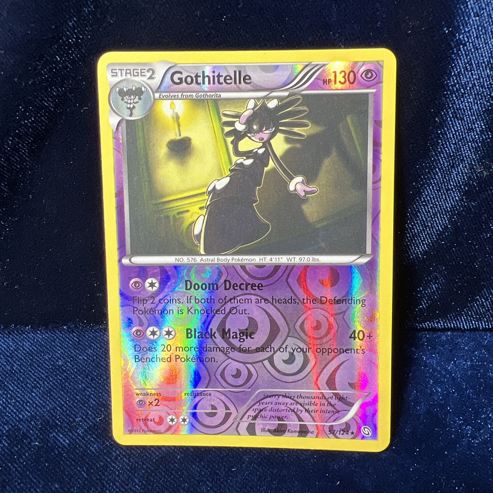 Gothitelle 57/124 Reverse Holo Rare Dragons Exalted Pokemon Card