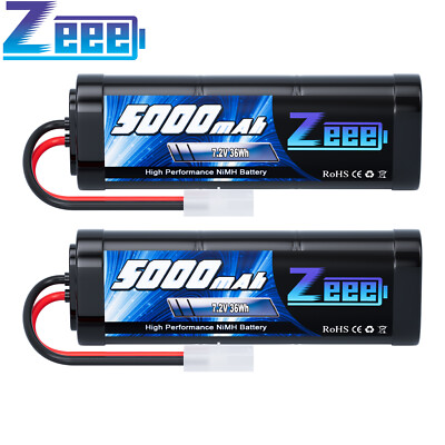 2X Zeee 7,2V Nimh Akku Batterie 5000mAh Tamiya für RC Car Truck HPI Losi Kyosho