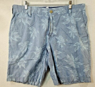 Izod Saltwater Mens 36 Blue Floral Shorts