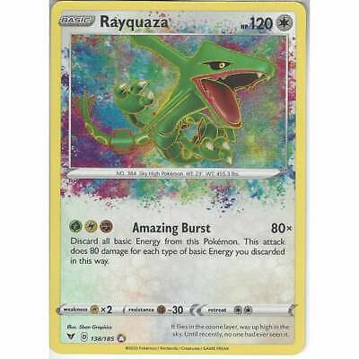 138 185 Rayquaza Erstaunlich Selten Holo Karte Pokemon Tcg Sword Shield Vivid Spannung Ebay