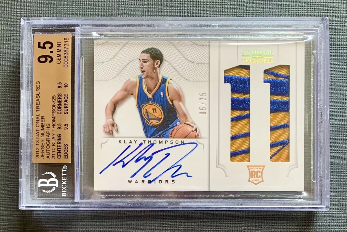 Klay Thompson 2012 National Treasure 05/25 Rookie Patch Auto BGS 9.5/10