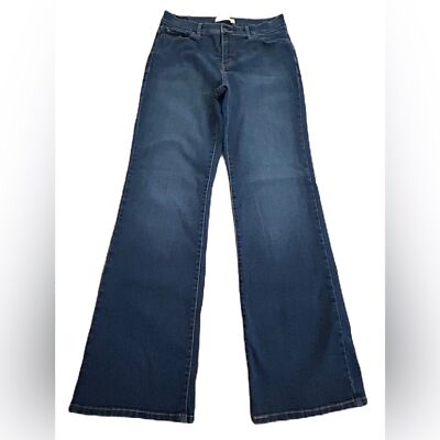 Levi's 512 Perfectly Slimming Boot Cut Jean Size 10M Dark Wash
