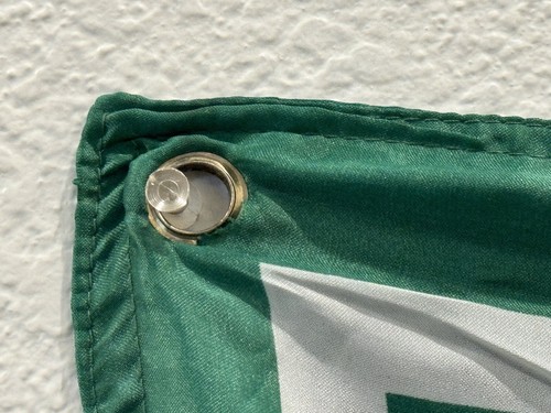 Saskatchewan Roughrider Flag 100 Years Pilsner Promo Green Double Side 13 Rabbit - Picture 15 of 16