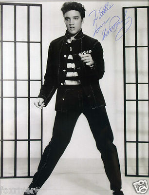 ELVIS PRESLEY signiertes Foto - Rock & Roll Sänger ''Jailhouse Rock'' Preprint