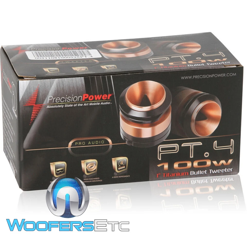 PRECISION POWER PT.4 1" 100W PRO AUDIO ALUMÍNIO BUZINA DE BALA SUPER TWEETERS NOVO - Imagem 4 de 4