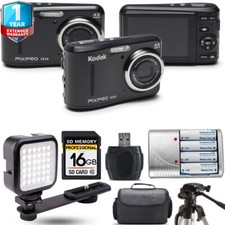 Kodak PIXPRO FZ43 Digital Camera Black Extra Battery 1 Yr Warranty - 16GB