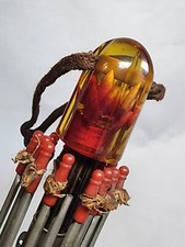 Rare Vintage Apple Juice Bakelite Flower Floral Umbrella Parasol, Metal Frame