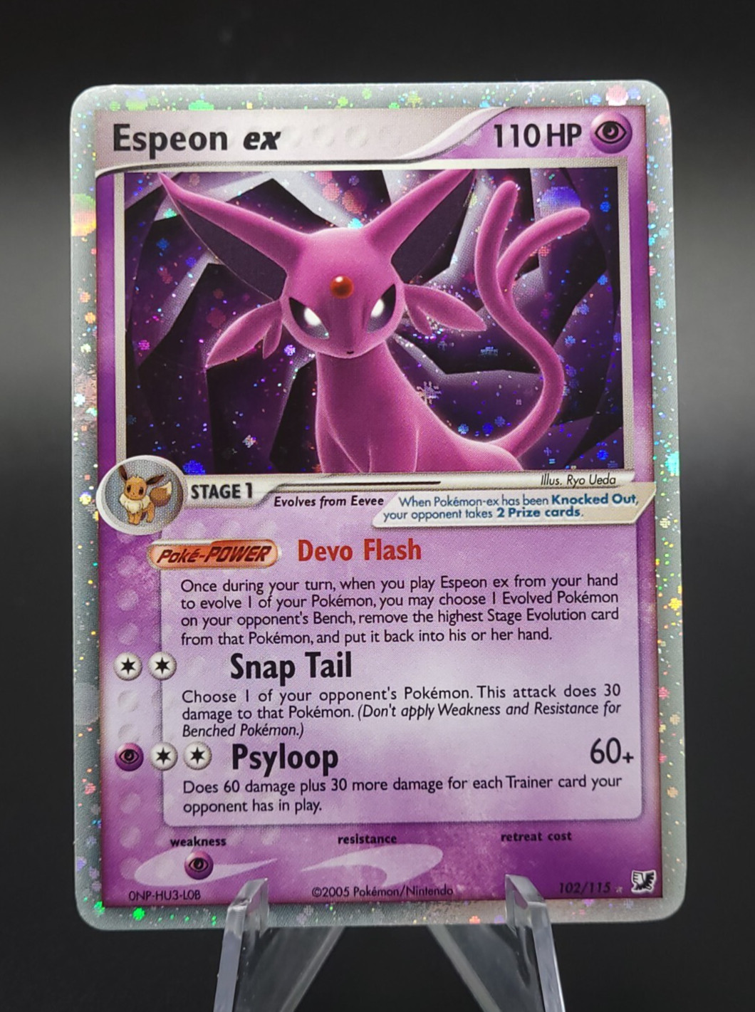 Espeon ex 102/115 EX Unseen Forces Holo Rare Vintage Pokemon Card