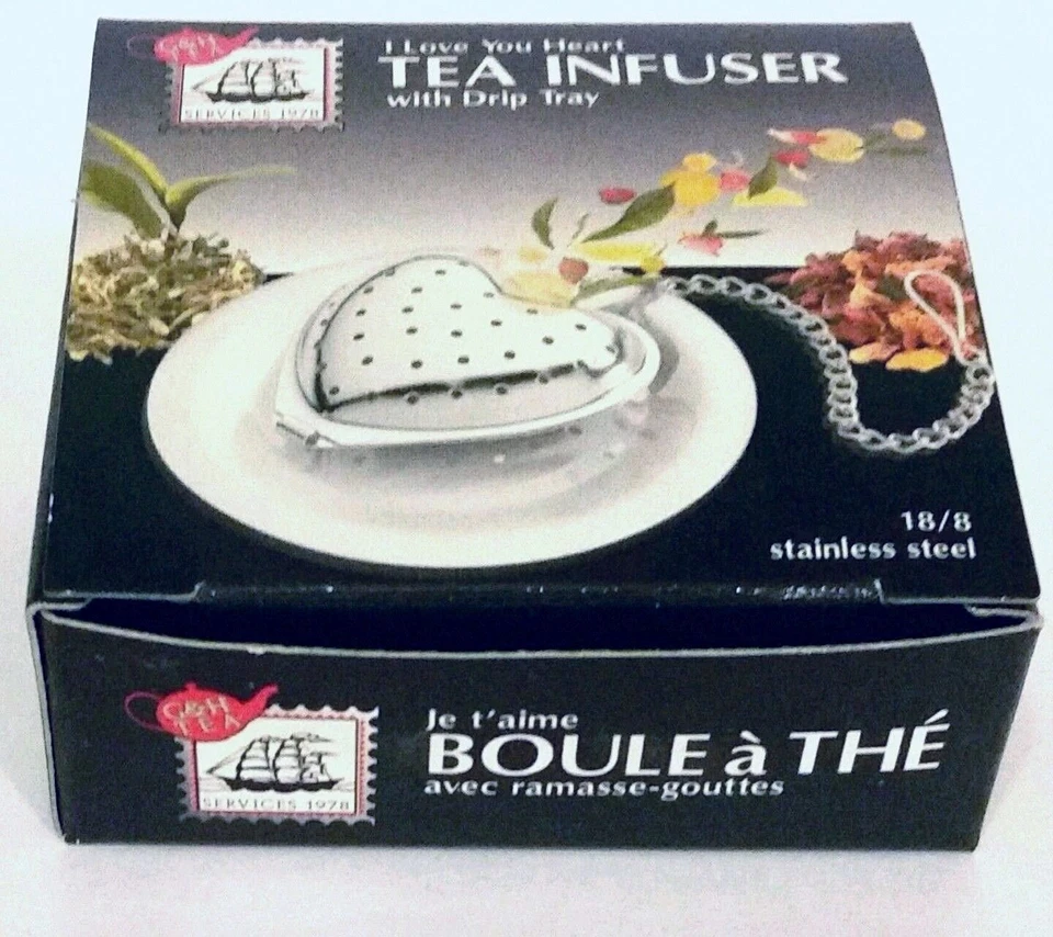 Чайный заварник G&H I Love You Heart с капельницей из нержавеющей стали - Изображение 2 из 2