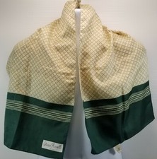 I Vintage Olivia Rosselli Roma Italian Women's Scarf Green Almond 13" x 43"