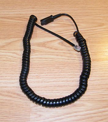 Plantronics 10' Coiled Cord for Polaris Telephone Headsets 27190-01 U10-P *READ*