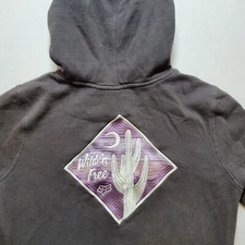 FOX RACING MOTO X Womens Medium M Gray Hoodie Cactus Sweatshirt