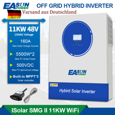 11KW 4.2KW Solar Wechselrichter Off Grid Inverter 2*MPPT 48V 160A Laderegler DE