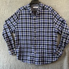 Nautica Men  s Shirt XL Blue Stripe Long Sleeve Button Down Classic Fit