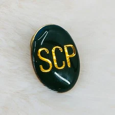 Vtg SCP Enamel Member Employee Lapel Pin