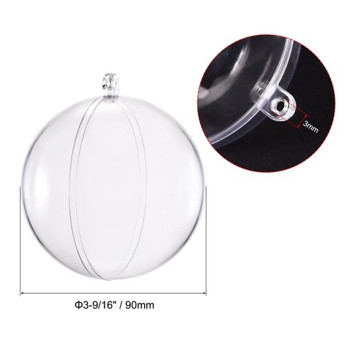 5uds 90mm Transparente Plástico Adornos Bola - Imagen 3 de 6