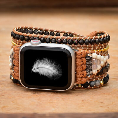 NEW Multilayer Luxury Apple Watch Band Amazon.com: HUOTO Luxury Leather Bands Compatible With Apple  main image 4