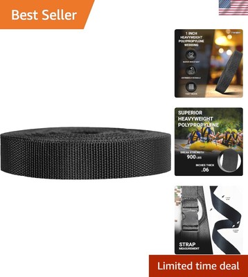 900 lb Heavyweight Polypropylene Webbing - Durable Strapping for DIY Projects