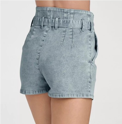 VENUS High Rise,High Waist, Paperbag Style,Denim Belted Shorts Woman’s Size 12 - Picture 2 of 11