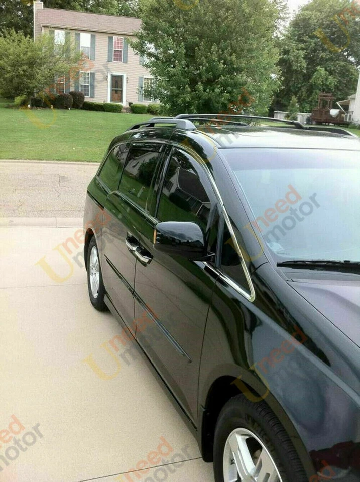 Se adapta a Nissan Pathfinder 13-20 Viseras de ventana de ventilación en canal Deflectores de protección contra la lluvia Foto 4 de 4