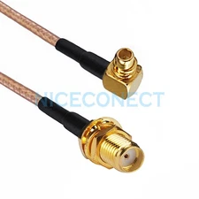 Antenna Extension Cable SMA Female to MMCX Male Right Angle Pigtail RG316 20cm