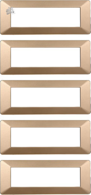 5 Gold Plates Compatible Vimar Plana 7 Seater Modules Support Civil Series Home